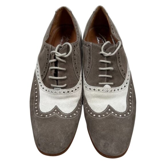 Antonio Maurizi Perforated Suede Wingtip Oxford 41 EUR/8 US Men Brogues Shoes Da main image 6